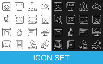 set line network cloud connection broken file vector image