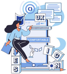ux design metaphor user interface first vector image
