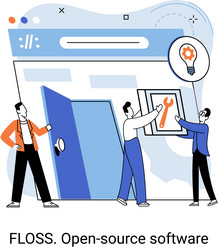 floss open source software free product anyone vector image