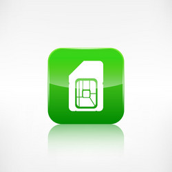 Sim card web icon application button vector