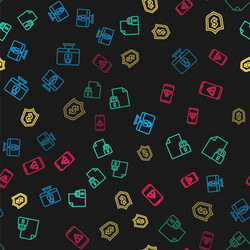 set line lock on computer monitor document vector image