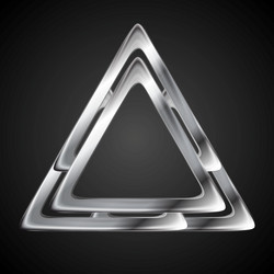 Abstract silver triangle logo design Royalty Free Vector