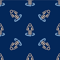 line 3d modeling icon isolated seamless pattern vector image