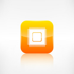 microchip web icon application button vector image