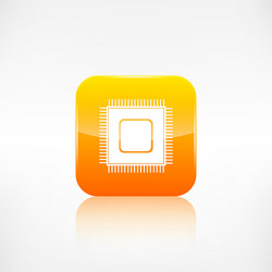 Microchip web icon application button vector