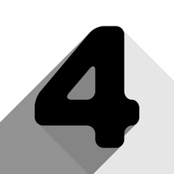 number 4 sign design template element vector image