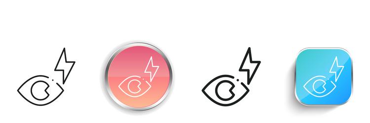 flash icon thin linear regular and button style vector image