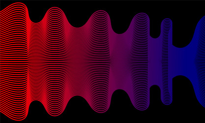 modern abstract background with wavy lines in red vector image