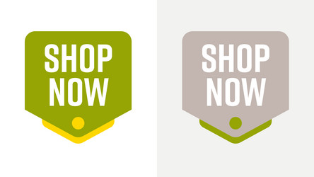 shop now pointer push button for fast purchase vector