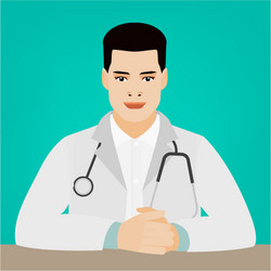 Portrait a caucasian male doctor Royalty Free Vector Image