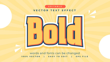 text effect style bold editable font design vector image