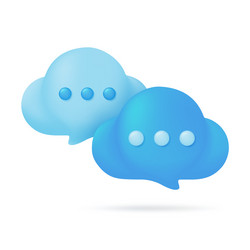 3d text box speech bubble dialog dialogue vector image