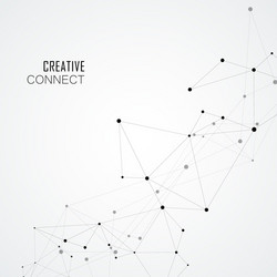 geometric network abstract background vector image