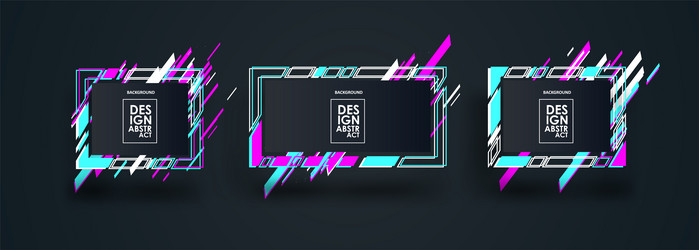 Hipster rectangular frames Royalty Free Vector Image