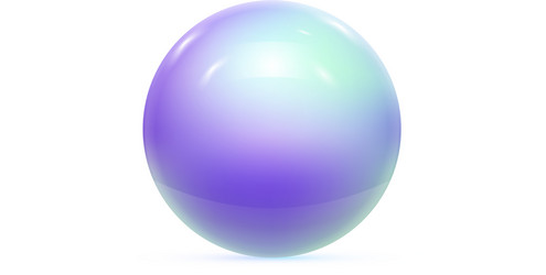 Realistic pearl ball or sphere vector