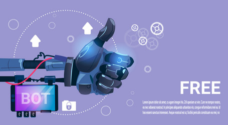 chat bot free robot virtual assistance of website vector image