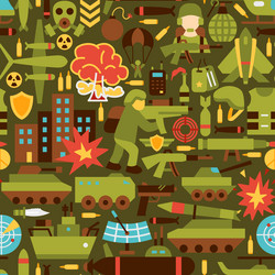 Firefighter icons seamless pattern Royalty Free Vector Image