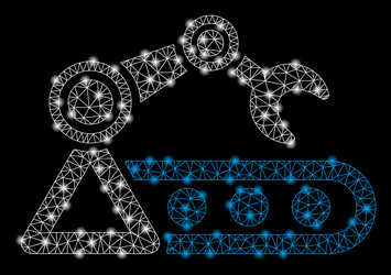 bright mesh network automatic conveyor with flash vector image
