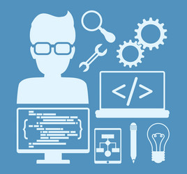 developer web responsive design vector image
