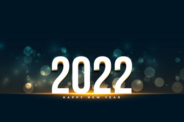 2022 light effect new year greeting card design vector