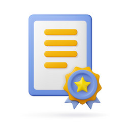 Flat certificate icon Royalty Free Vector Image