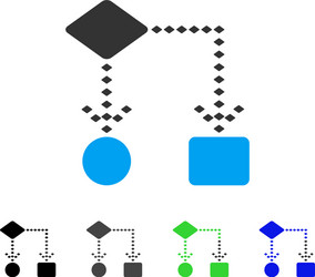 Algorithm scheme flat icon vector