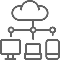 cloud computing data storage network technology vector image