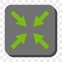 compress arrows rounded square button vector image