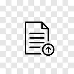 file upload icon - simple line style vector image