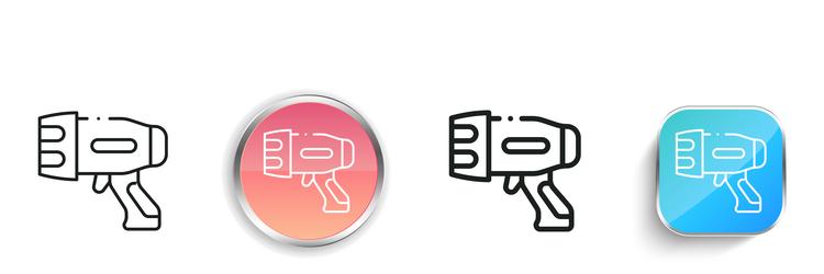 flashlight icon thin linear regular and button vector image