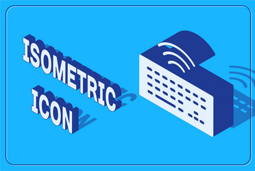 isometric wireless computer keyboard icon isolated vector image