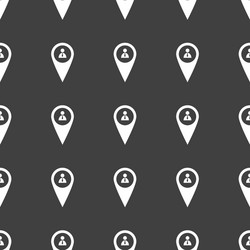 straight black user pointer pattern vector image