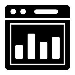 web analytics icon isolated on white background vector image