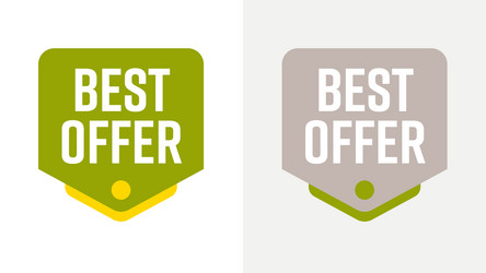 best offer pointer web push button isolated set vector