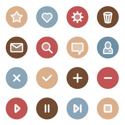 flat ui design elements - set of basic web icons vector