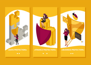 isometric safety of your business vector