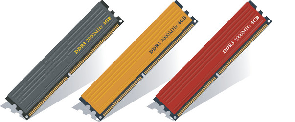 ddr3 memory modules vector image