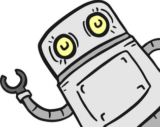 hello robot vector image
