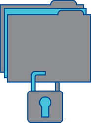 security protection folder file document system vector image
