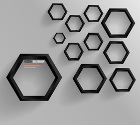 abstract background hexagon web and design vector image