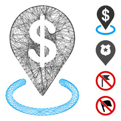 net dollar placement mesh vector image