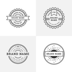 Retro Badge Emblem Logo Vector Image