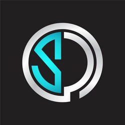 sc initial logo linked circle monogram vector image