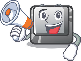 with megaphone button c on a keyboard character vector image