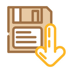 floppy disk saving loading data color icon vector image