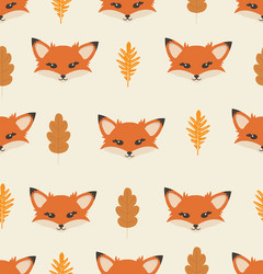 Head fox with different elements pattern vector