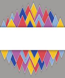 Rectangle banner on abstract triangles background vector