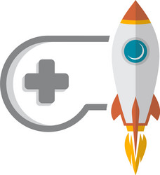 rocket game console turbo speed joystick vector image