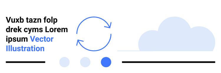 cloud data synchronization process with arrows vector image