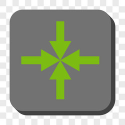 compress arrows rounded square button vector image